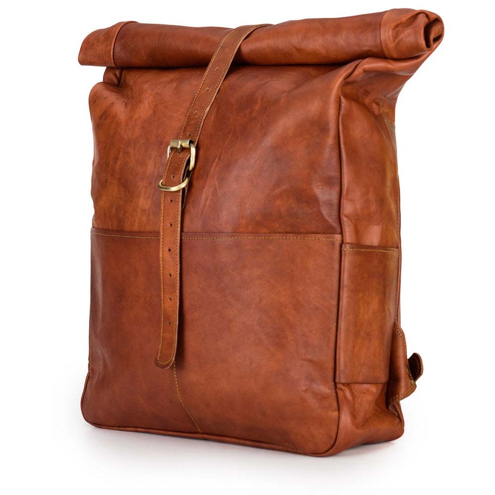 CraftShades-12*16 Inch leather backpack Unisex For Girls And Boys | 100 Genuine Leather