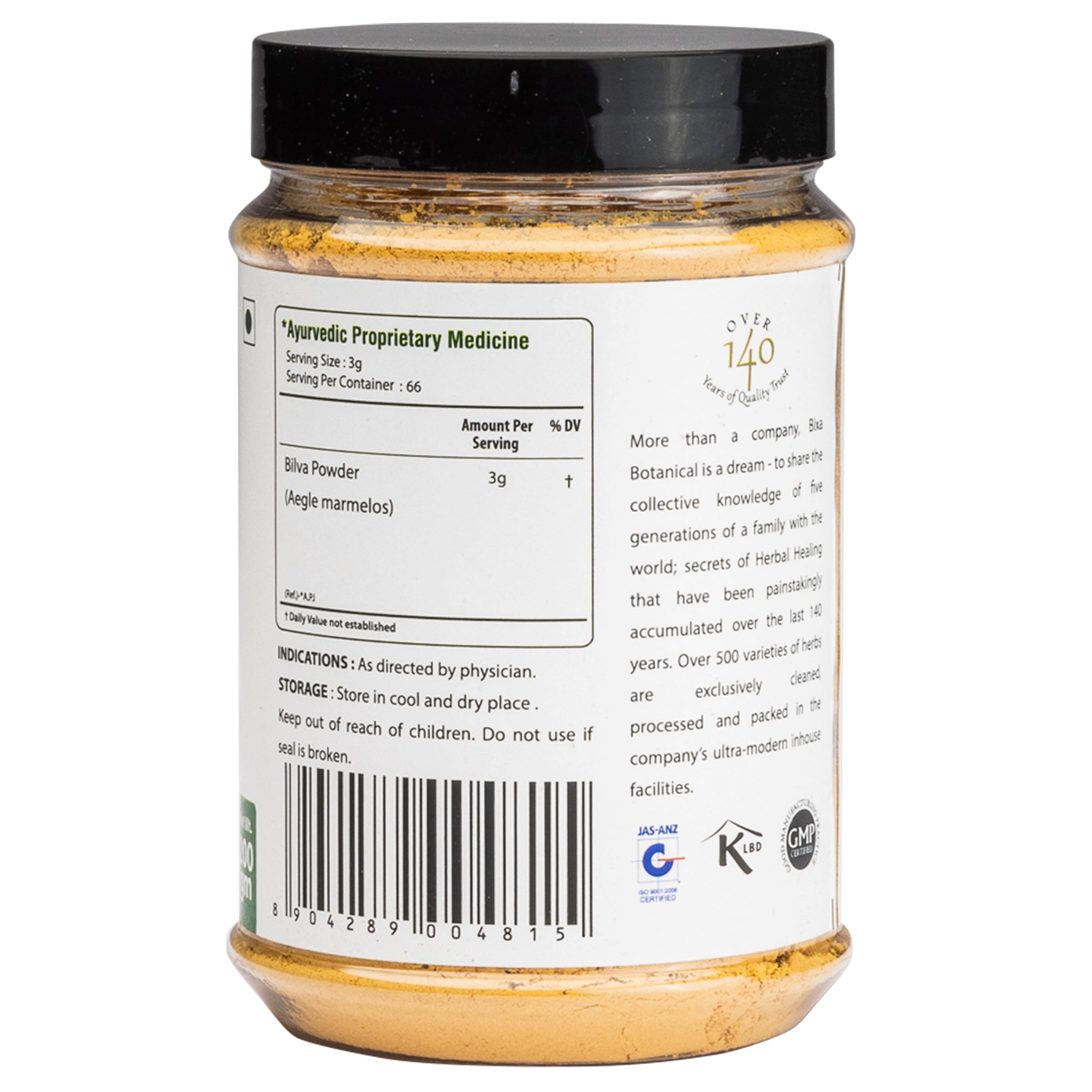 Bixa Botanical Bael / Bilva Fruit Powder  Aegle marmelos