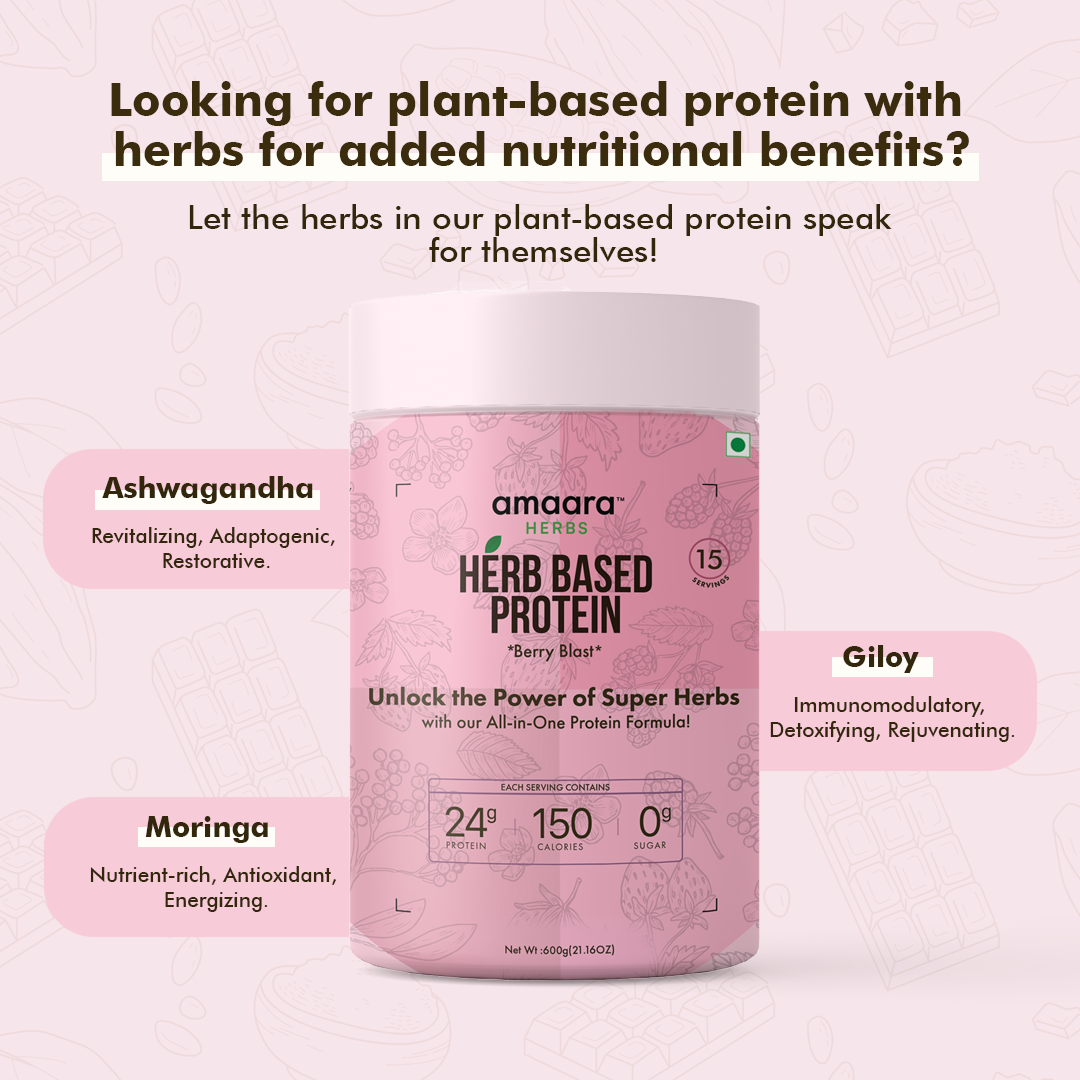 Amaara herbs Herb Based Protein Berry Blast - 600 gms