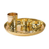 Artarium Brass Hammered Thali Set