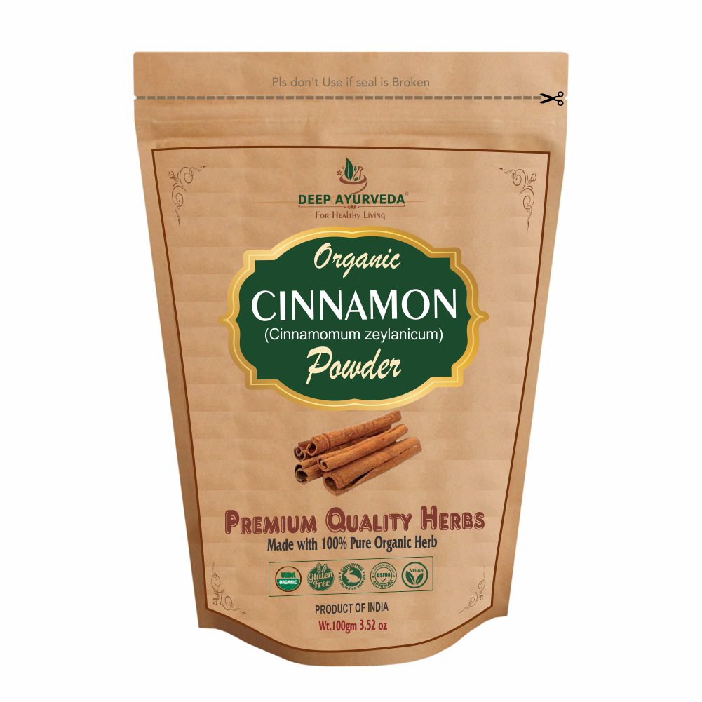 Deep Ayurveda Organic Dalchini Powder (Cinnamomum zeylanicum)