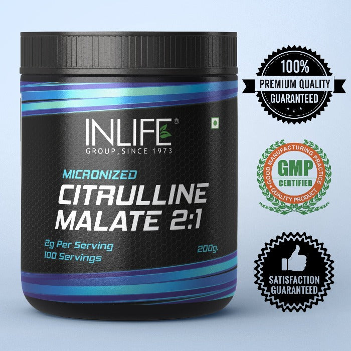 INLIFE  Citrulline Malate Powder 2:1 Supplement - 200 gms