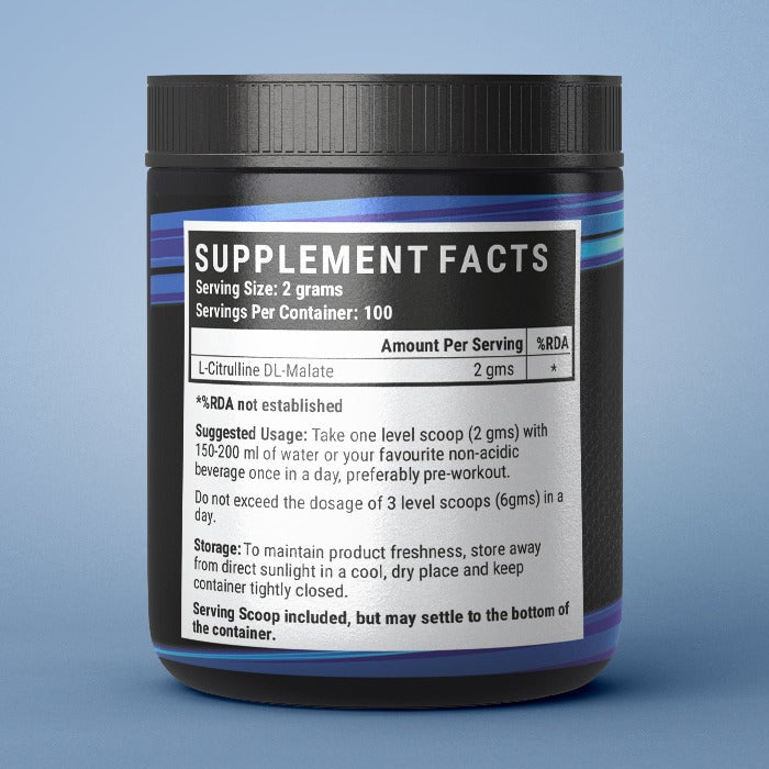 INLIFE  Citrulline Malate Powder 2:1 Supplement - 200 gms