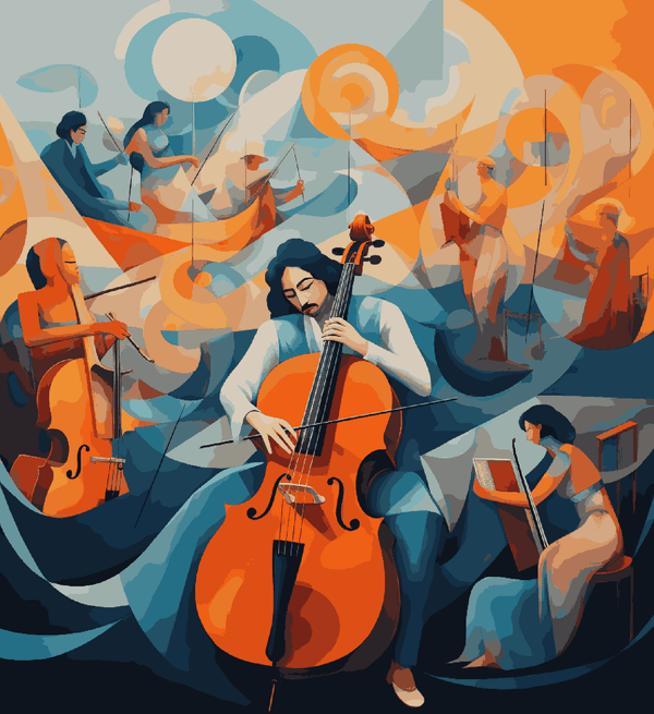 Paint Waint Cartoon Style Music Passionate