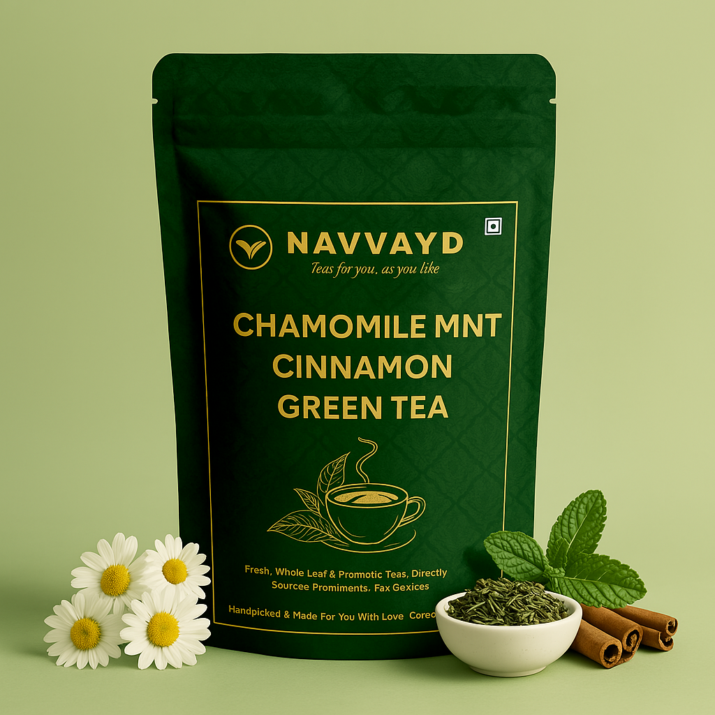 Navvayd Chamomile Mint Cinnamon Green Tea - 100 gms