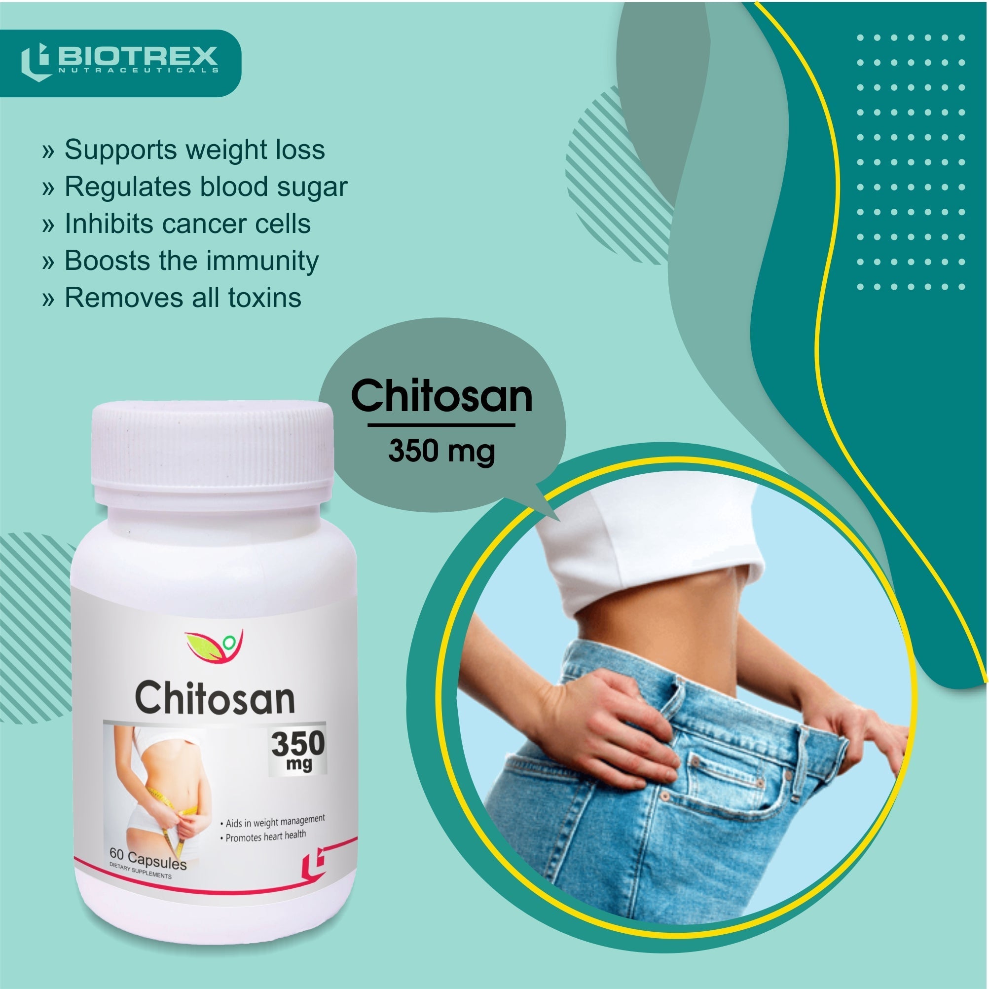 Biotrex Chitosan 350mg - 60 tabs