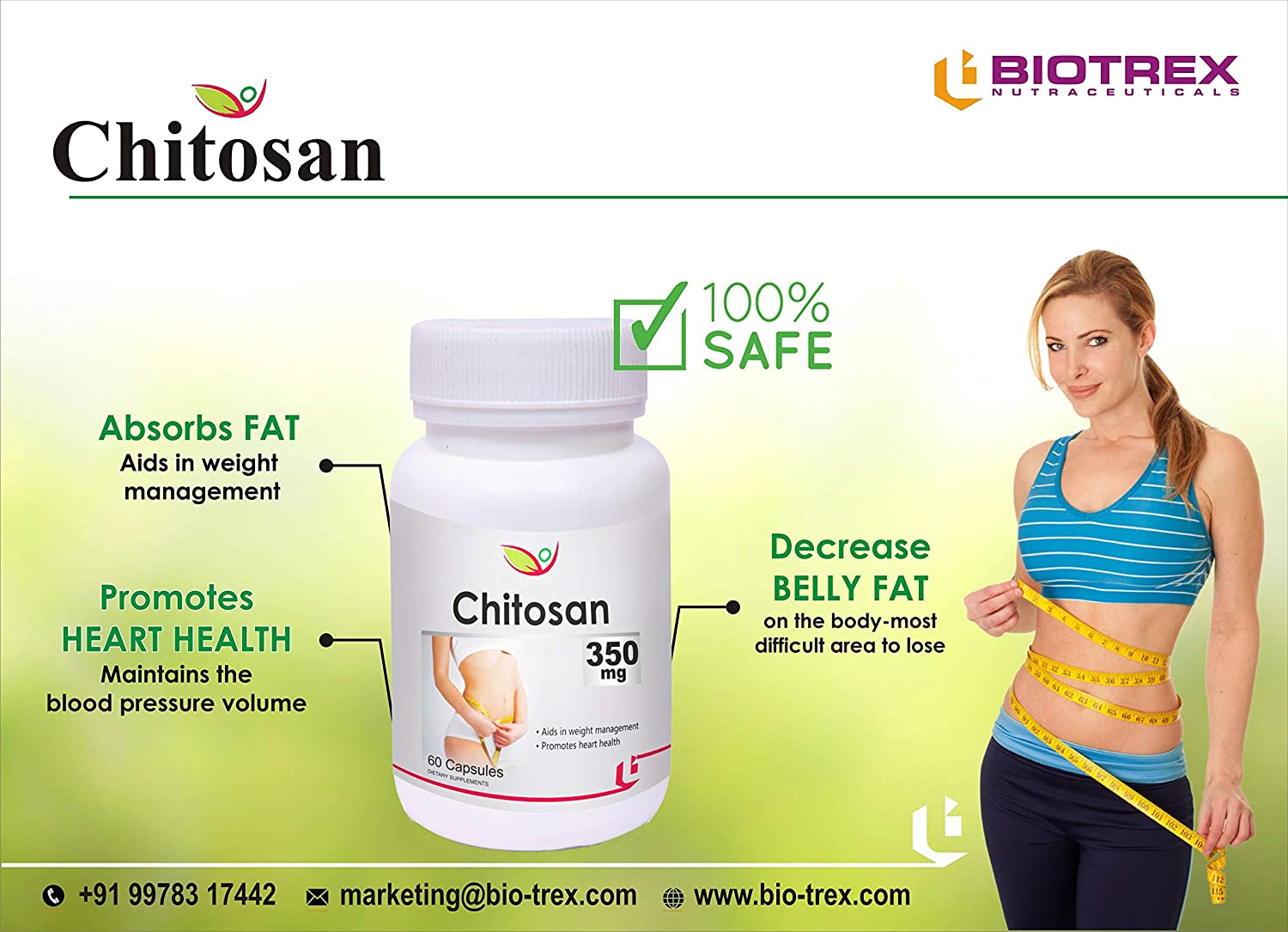 Biotrex Chitosan 350mg - 60 tabs