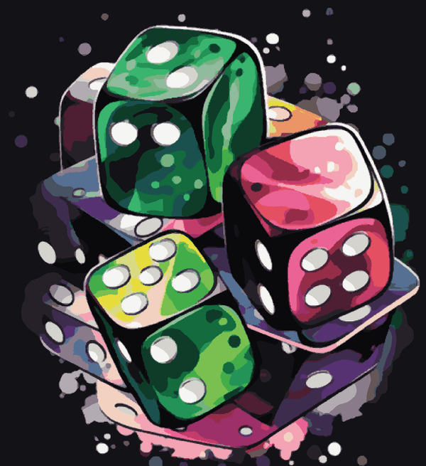 Paint Waint Colourful Dice