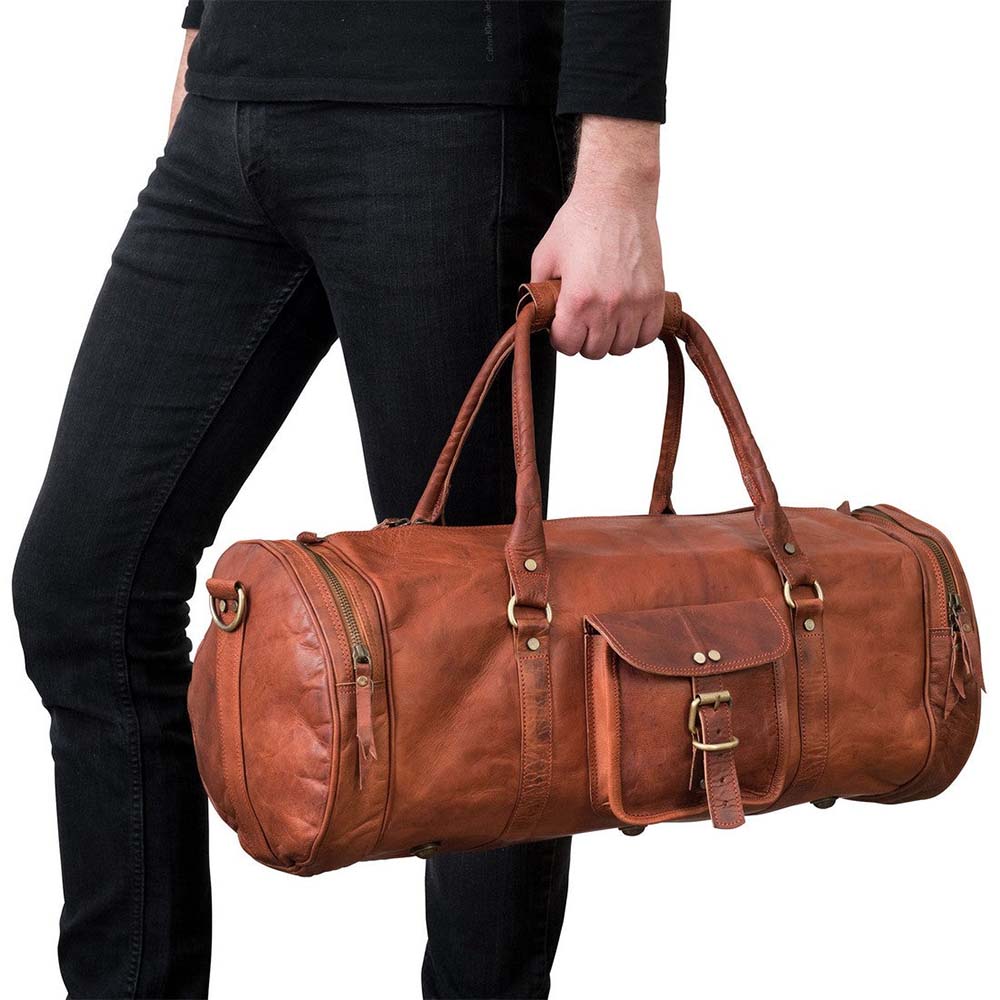CraftShades 22 Inch leather duffle bag