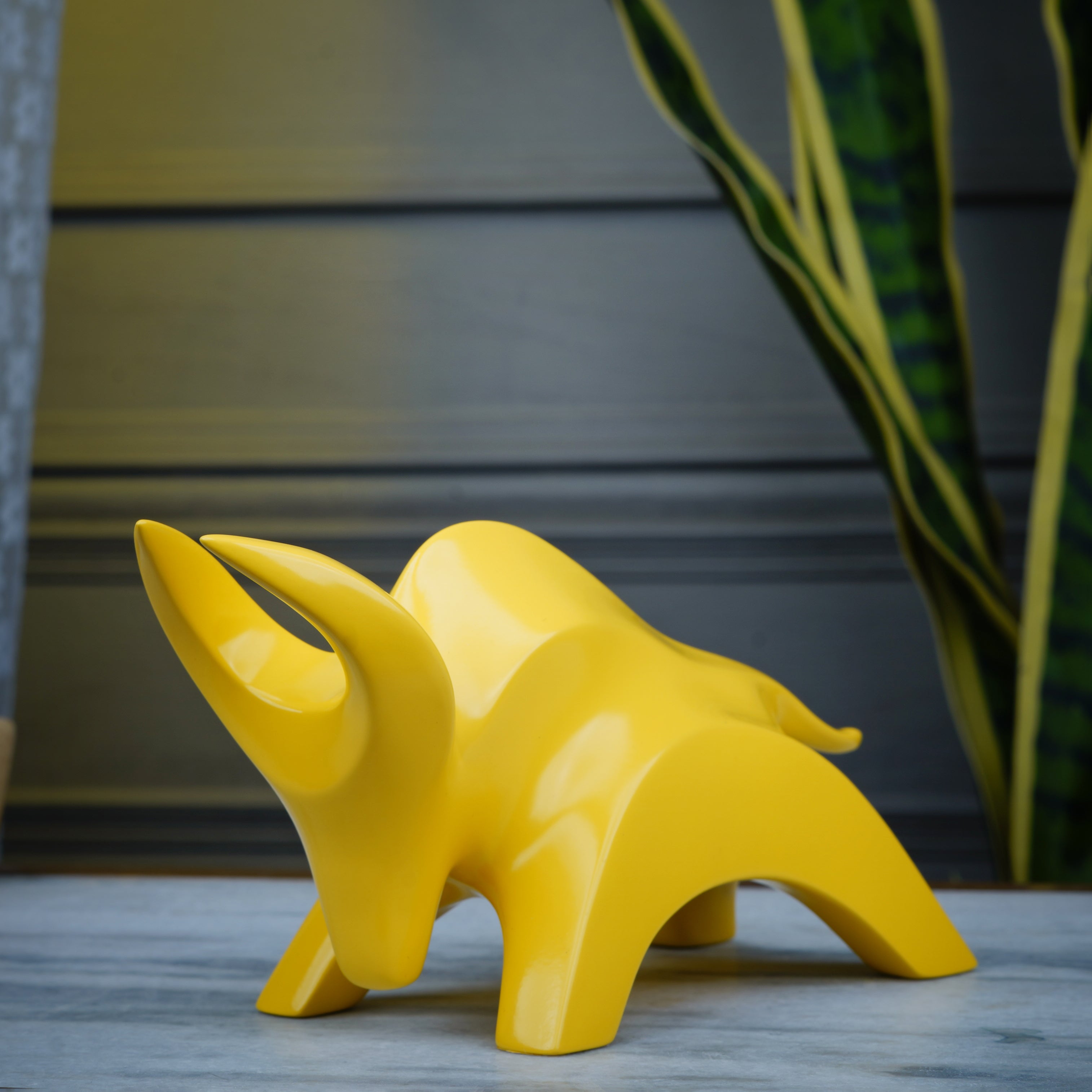 Artarium Stylized Charging Bull Figurine Idol