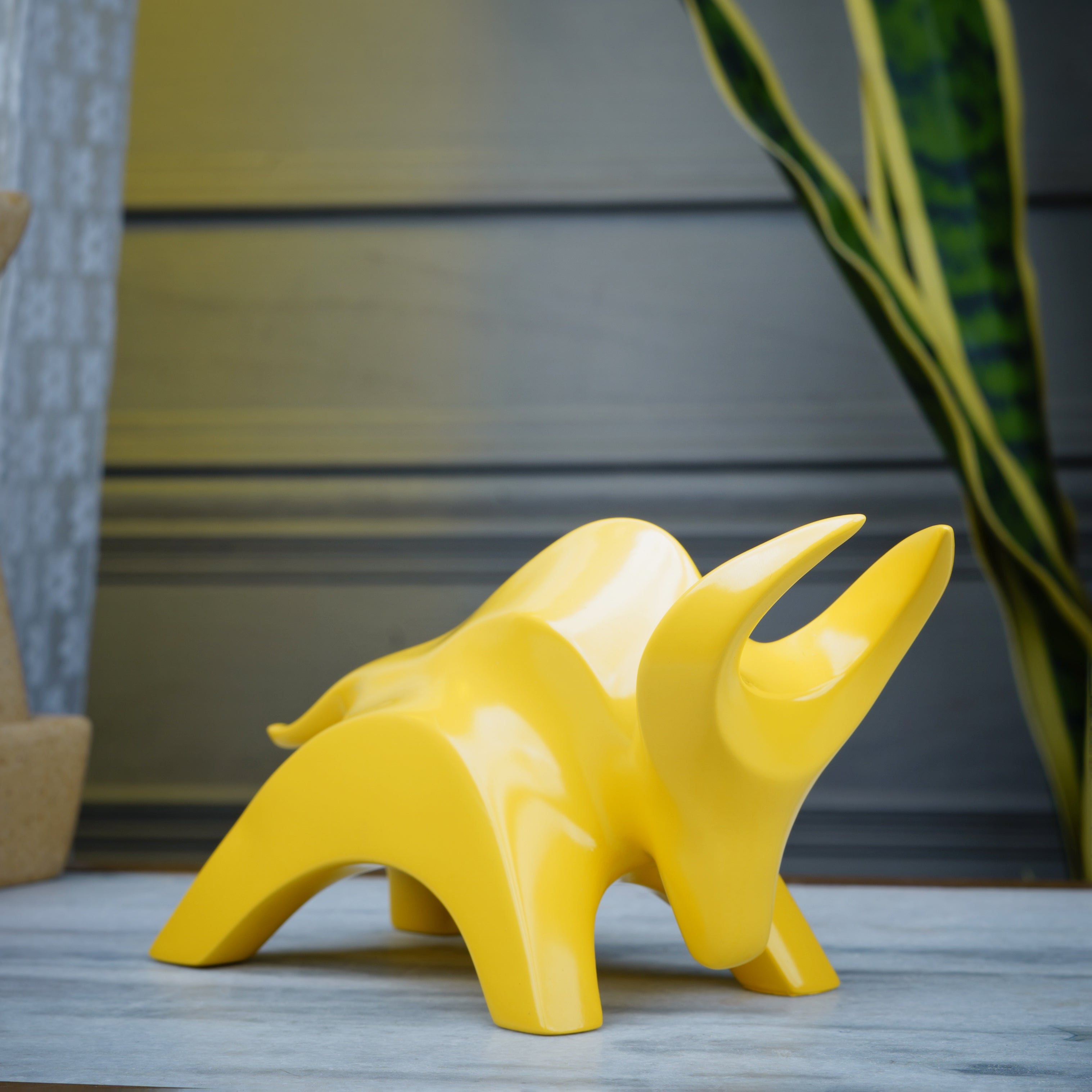 Artarium Stylized Charging Bull Figurine Idol