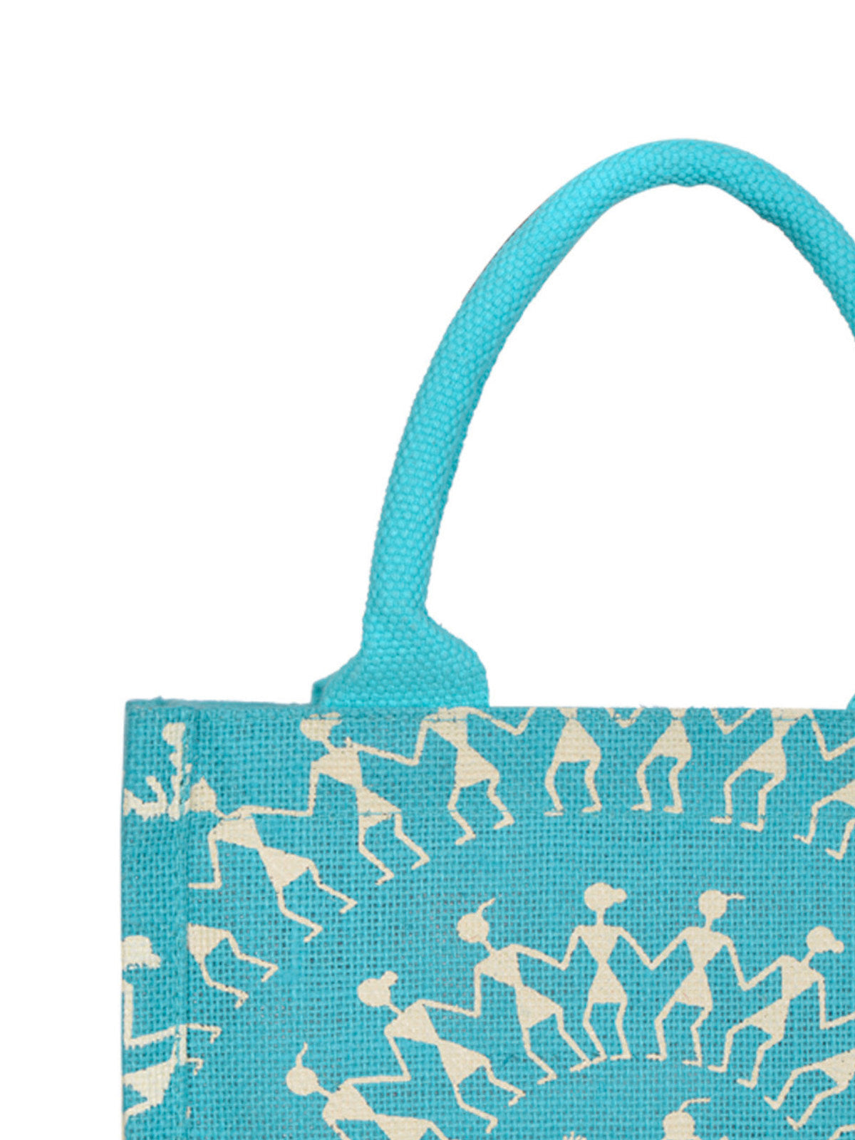 Jute Cottage Zipper Warli Bag Zipper Lunch