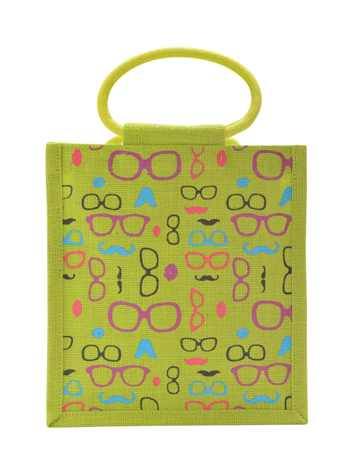Jute Cottage Spec Moustache Print Zipper Lunch