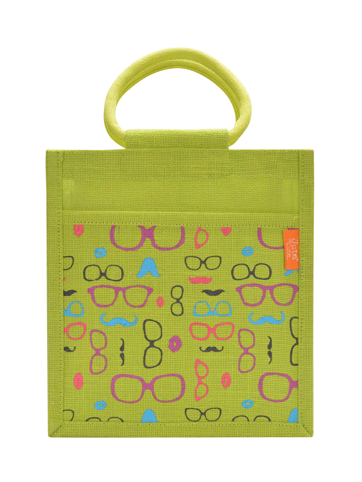 Jute Cottage Spec Moustache Print Zipper Lunch