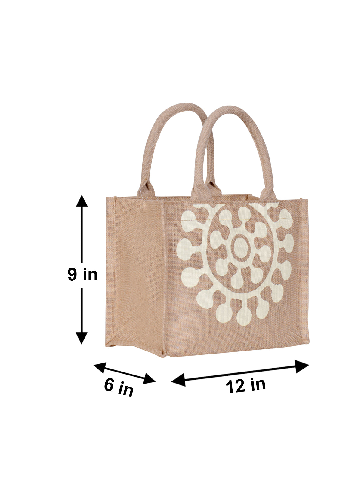 Jute Cottage Printed Zipper Lunch Bag