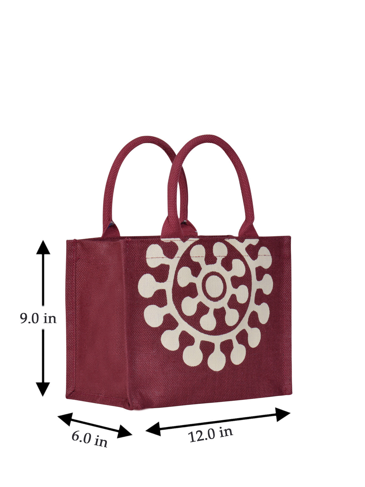 Jute Cottage Printed Zipper Lunch Bag