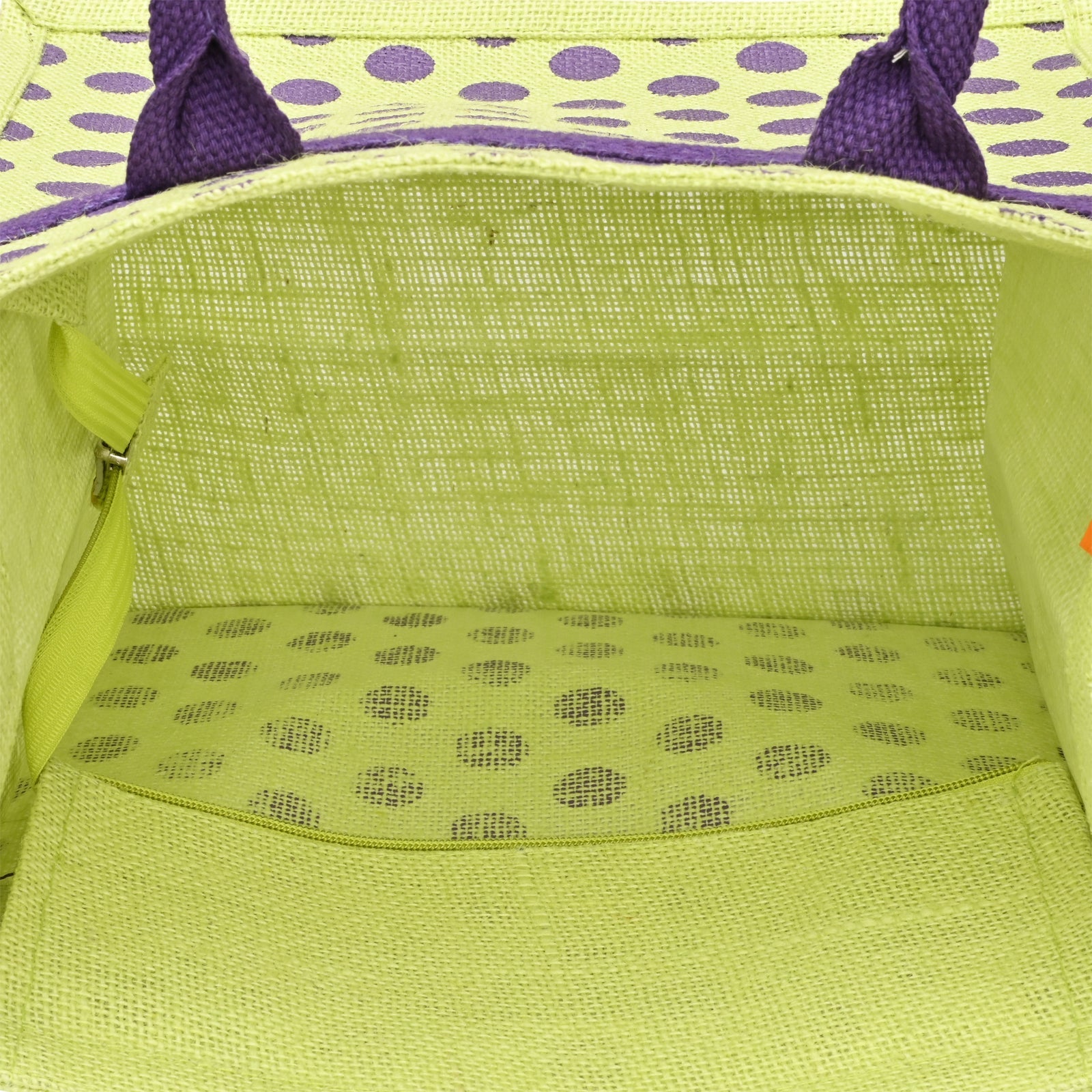 Jute Cottage Polka Dot Zipper Lunch Bag