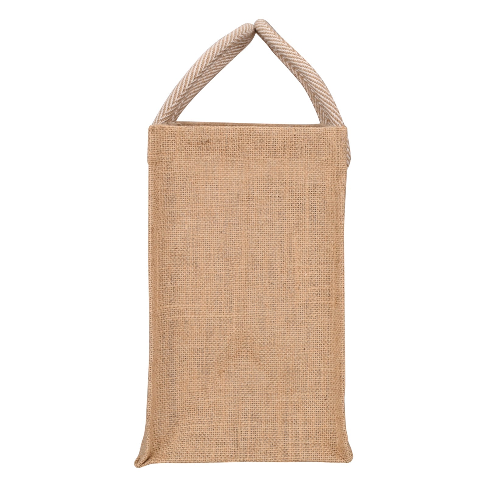 Jute Cottage Polka Dot Zipper Lunch Bag 100% Genuine Jute