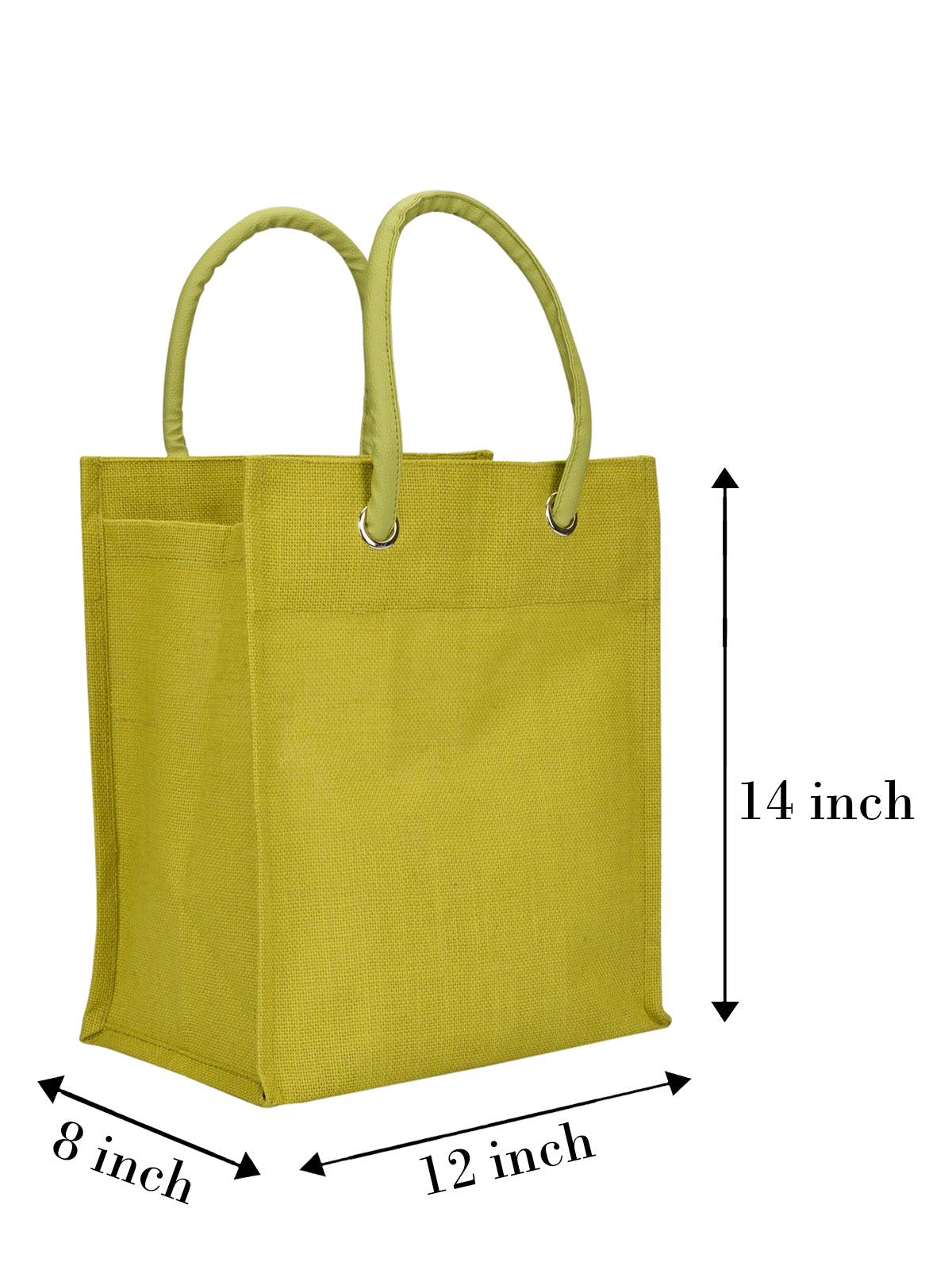 Jute Cottage Big Eyelet Lunch Bag 100% Genuine Jute Bag
