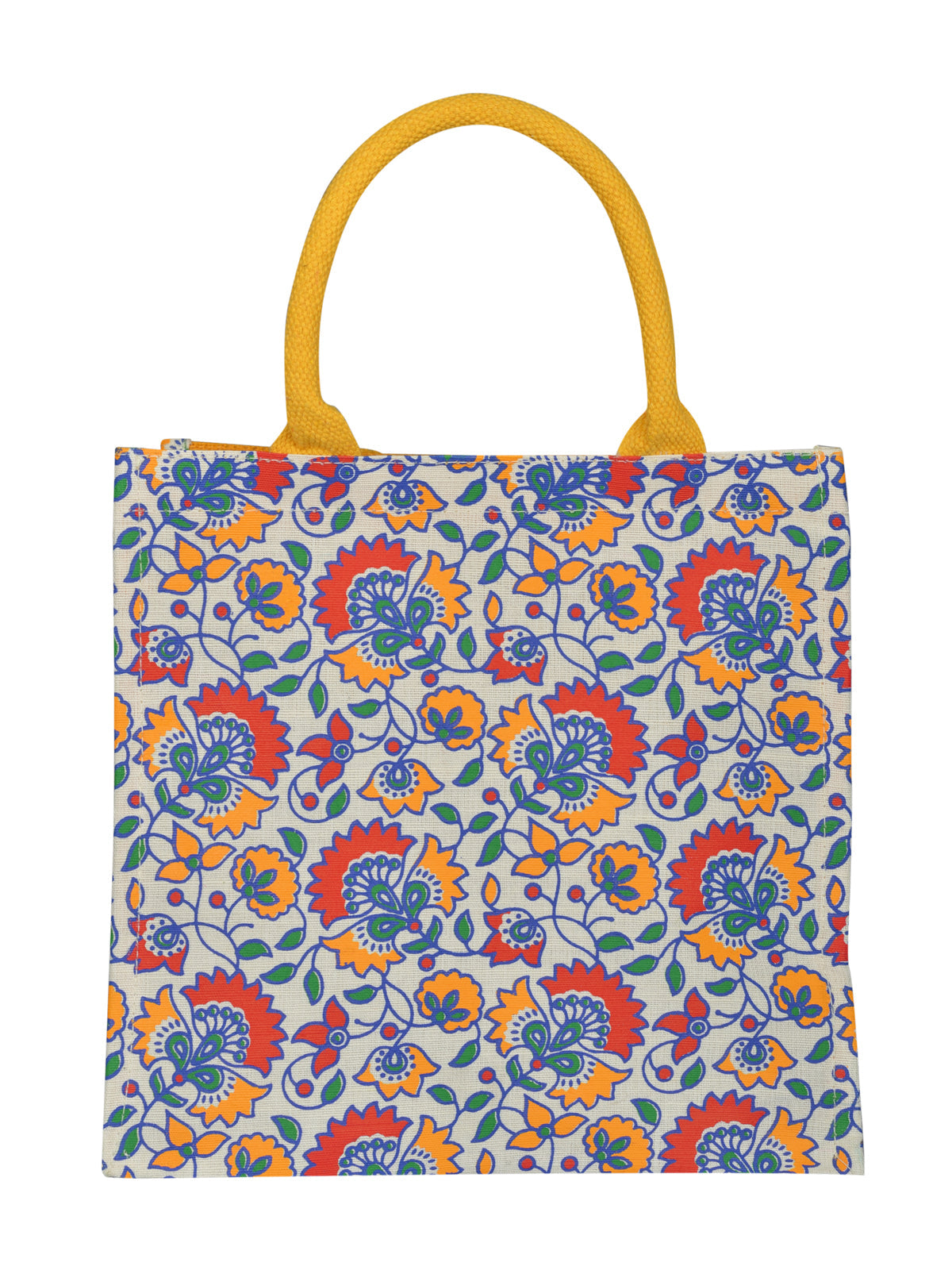 Jute Cottage Print 4 Colour Zipper With Base