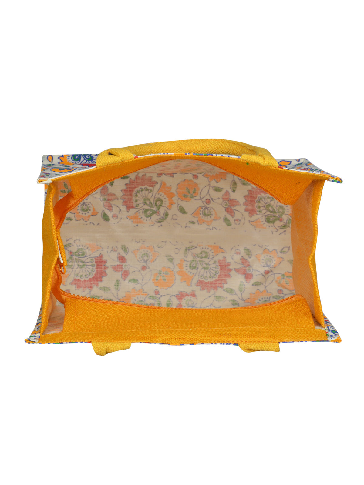 Jute Cottage Print 4 Colour Zipper With Base