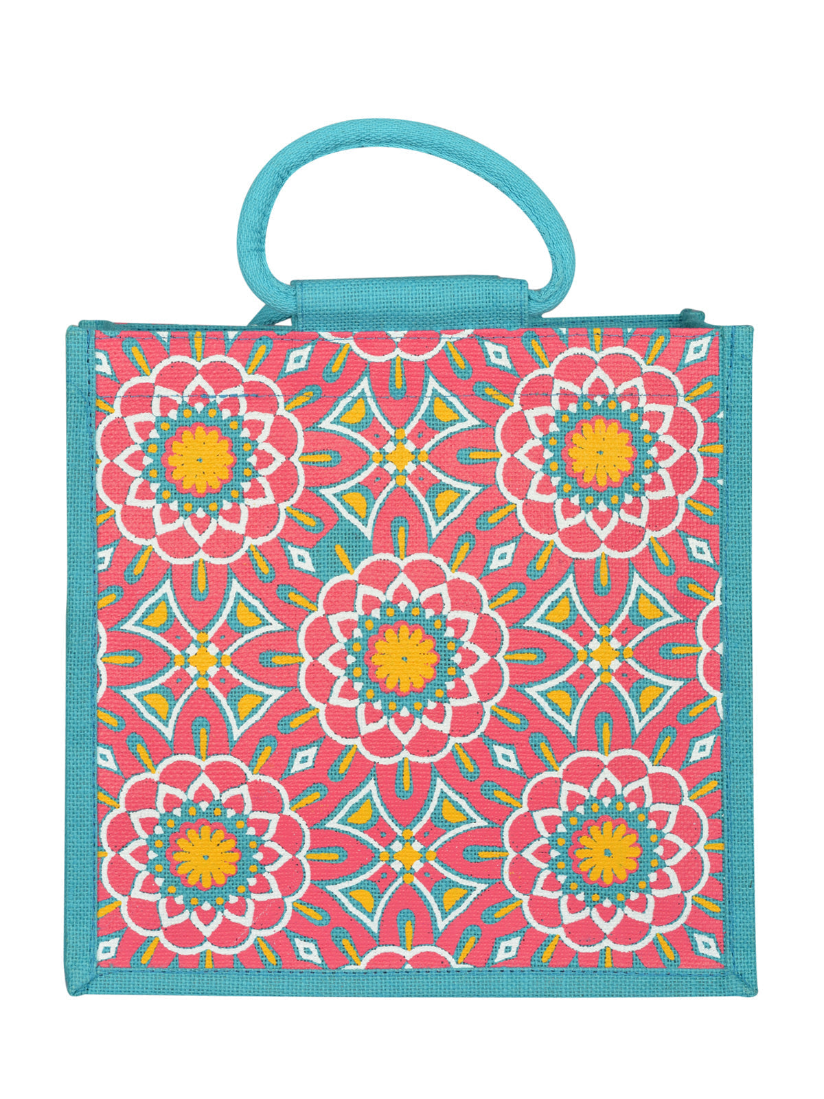 Jute Cottage Mughal Print Zipper Lunch Bag
