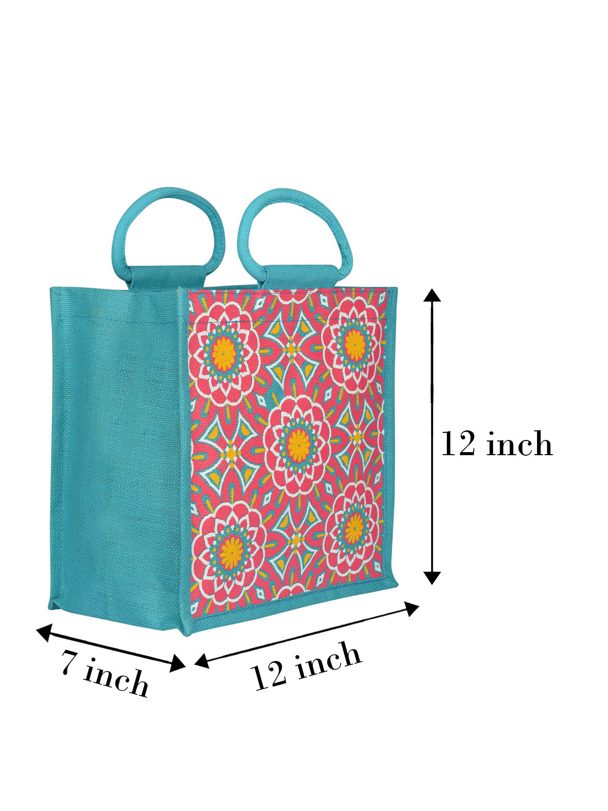 Jute Cottage Mughal Print Zipper Lunch Bag