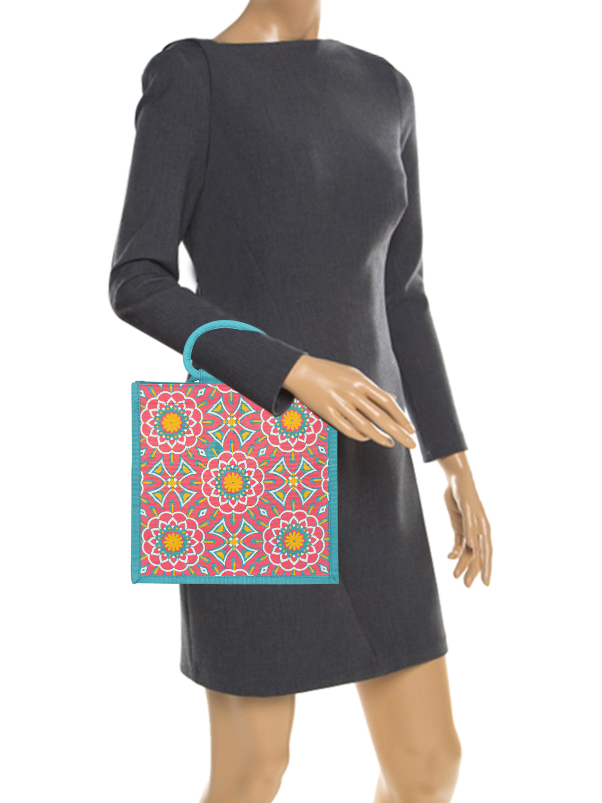 Jute Cottage Mughal Print Zipper Lunch Bag