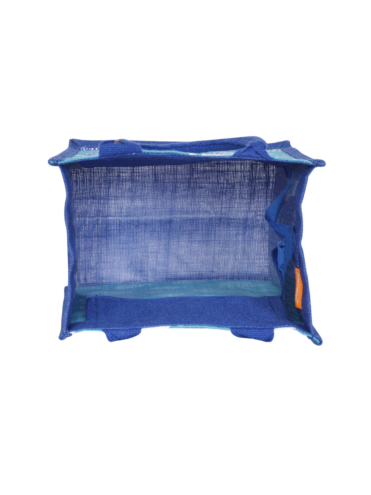 Jute Cottage Fish Print Zipper Lunch Bag 100% Genuine