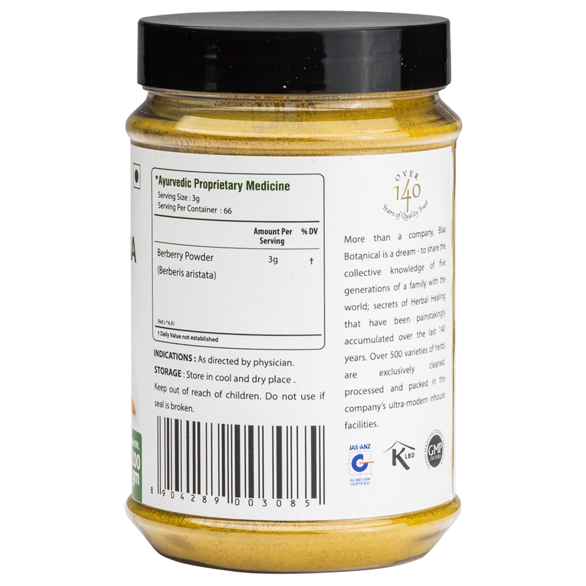 Bixa Botanical Daruharidra  Root Powder  Berberis aristata