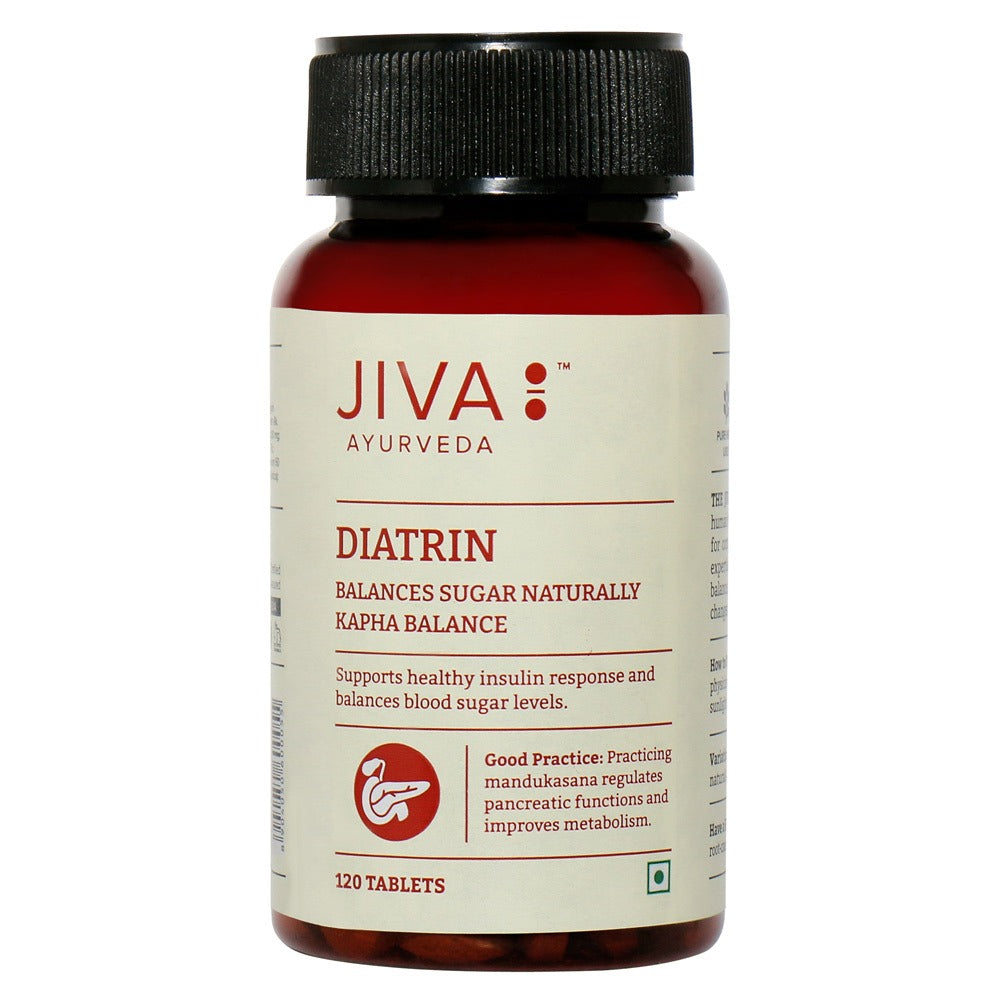 Jiva Ayurveda Diatrin Tablets - 120 Tabs (Pack of 3)