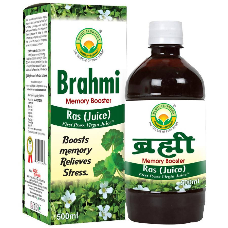 Basic Ayurveda Brahmi Ras Juice - Memory Booster - 500 ml