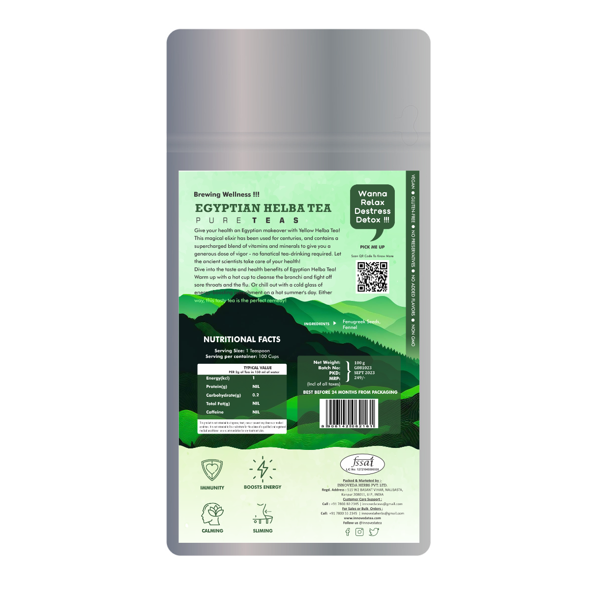 Innoveda Egyptian Helba Tea - 100 gms