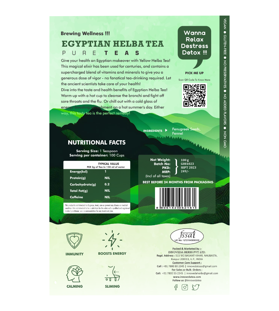 Innoveda Egyptian Helba Tea - 100 gms
