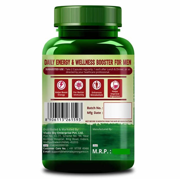 Himalayan Organics Whole Food Multivitamin For Men Vegetarian Capsules - 60 Tabs