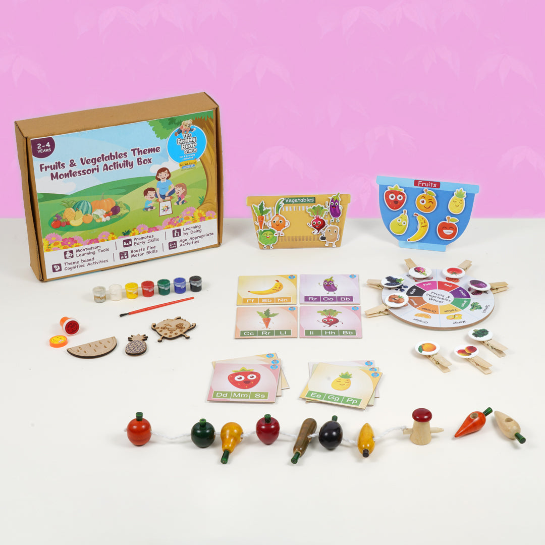 Fruits And Vegetables Montessori Activity Box 2+ Years