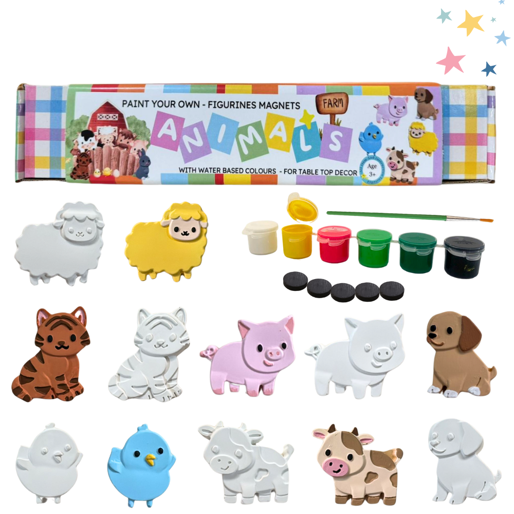 Paint Your Own Farm Animal Ceramic Magnets