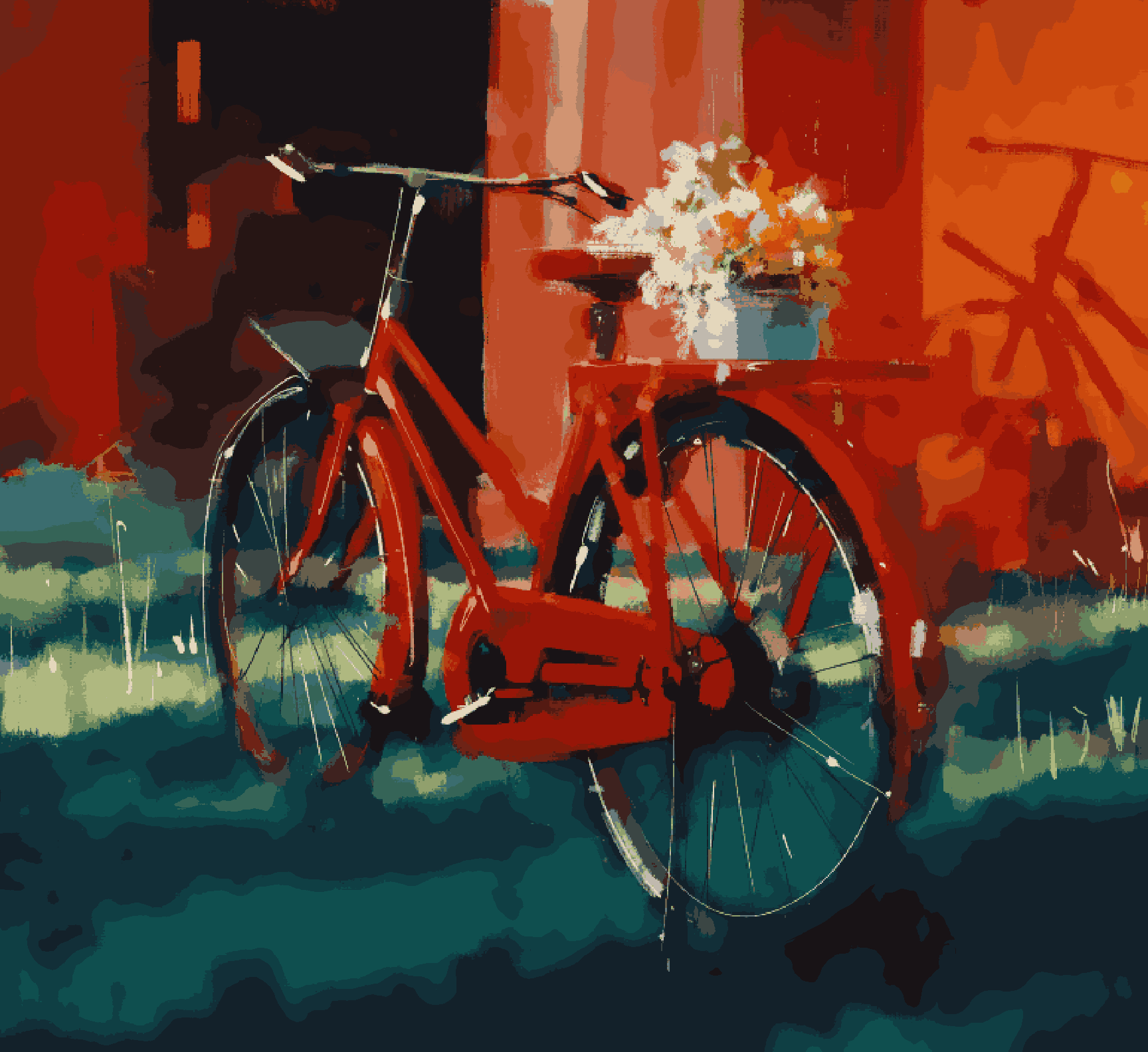 Flower on Bicycle