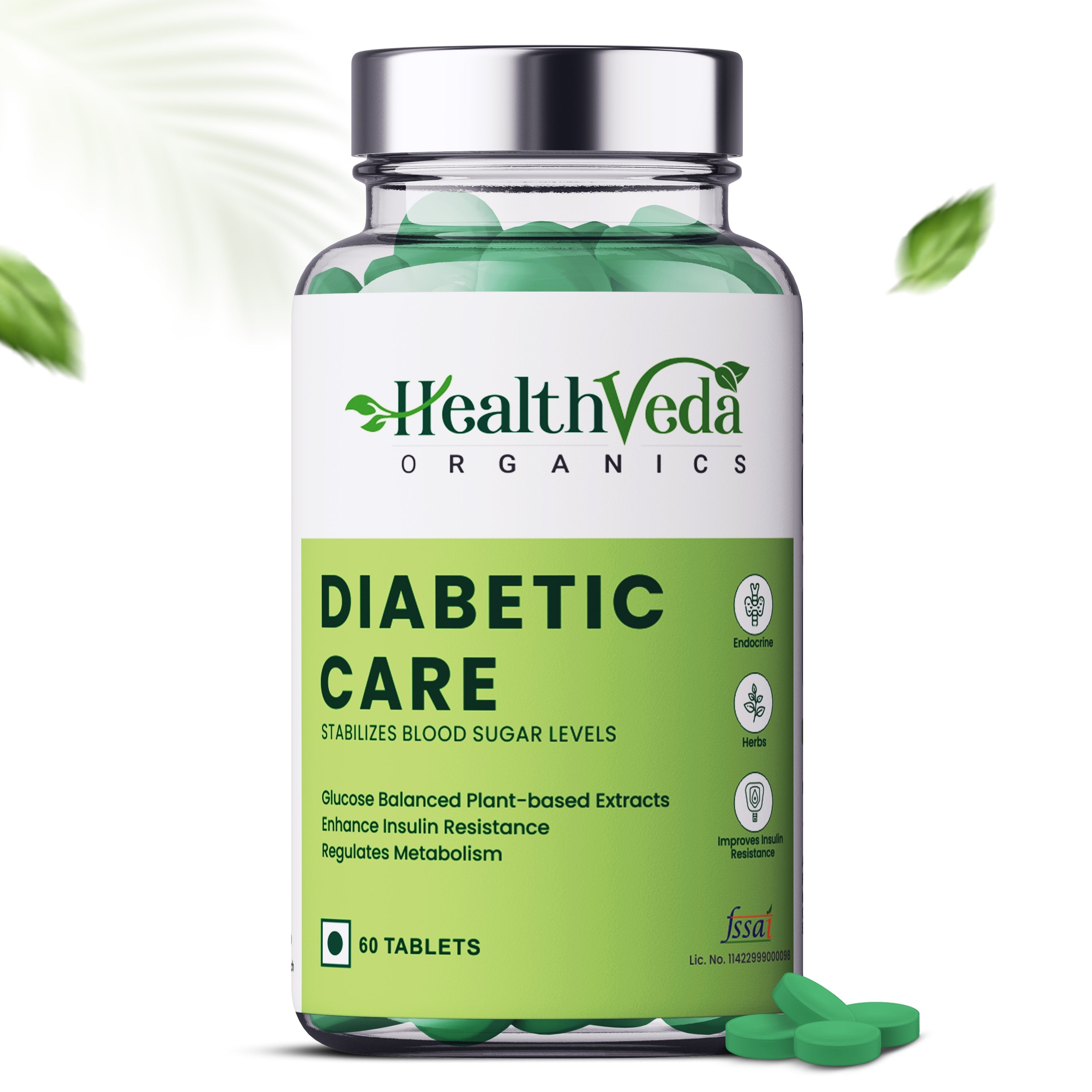 Health Veda Organics Diabetic Care Supplements - 60 tabs