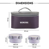 Borosil Glory Lavender Lunchbox Set of 4