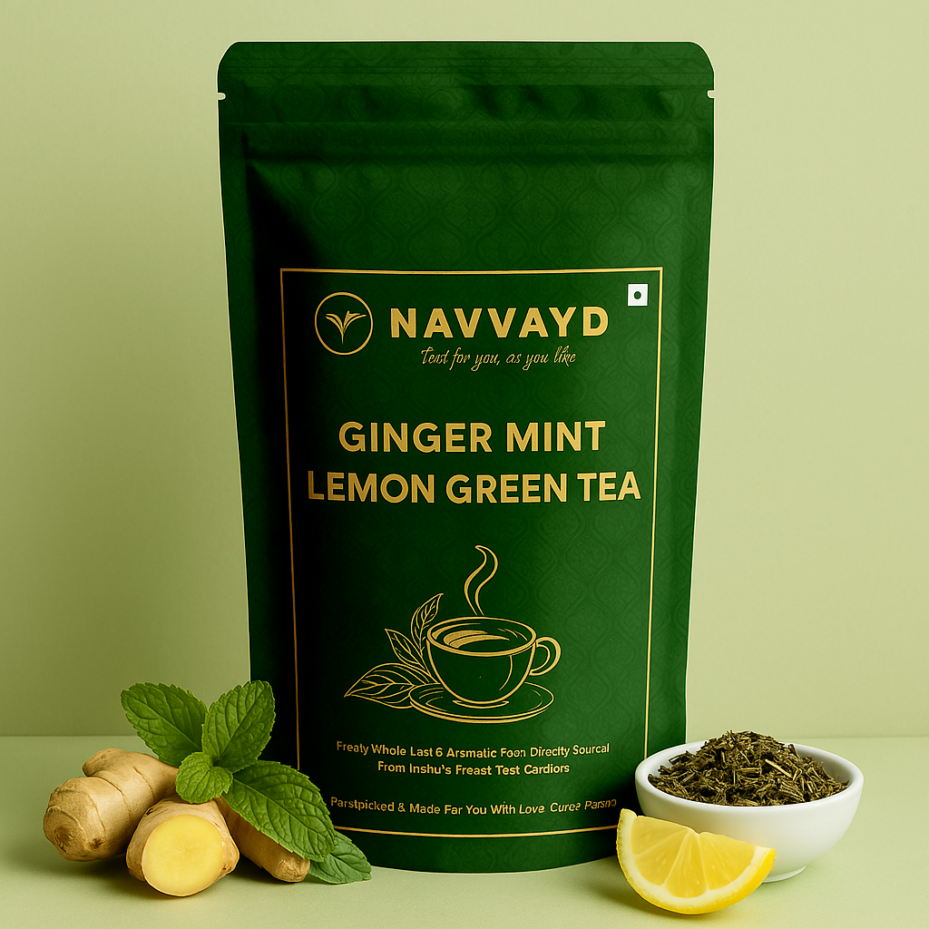 Navvayd Ginger Mint Lemon Green Tea - 100 gms