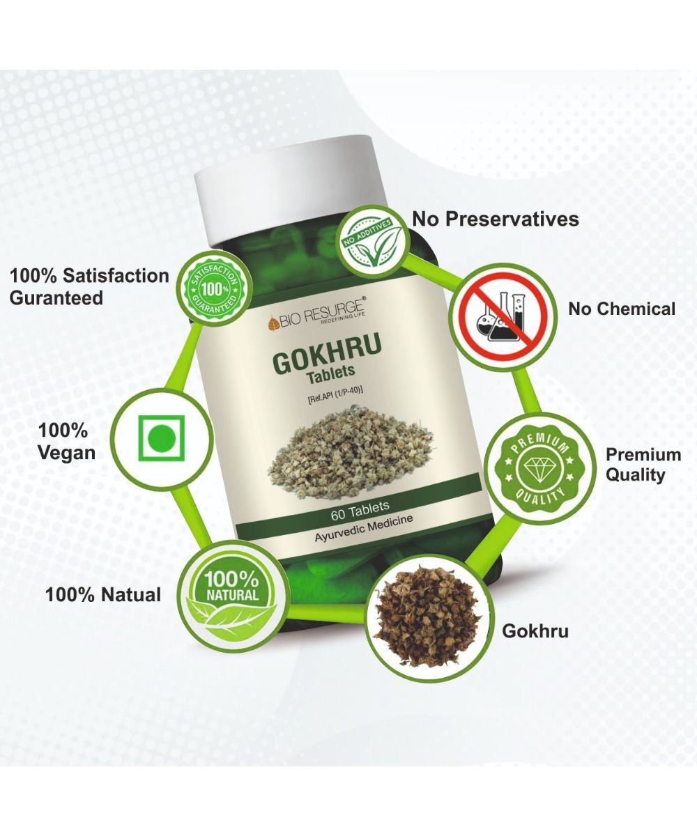 Bio Resurge Gokshura Gokhru Tablet - 60 Tablets