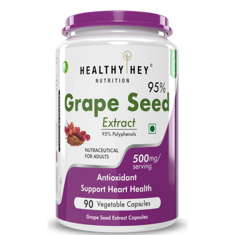 HealthyHey Grape Seed Extract  - 90 Veggie Caps