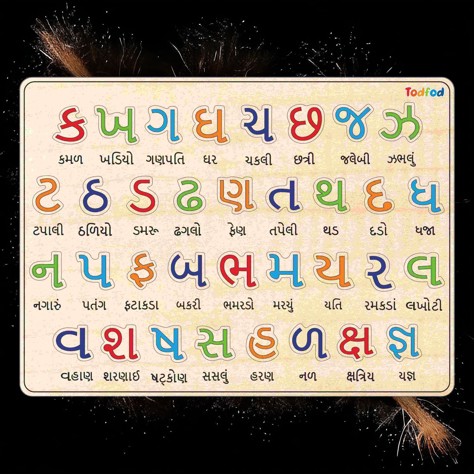 Wooden Jigsaw Puzzles - Gujarati Kakko for Kids