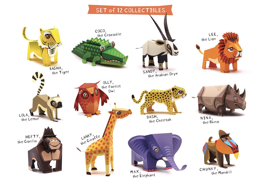 Mini Crocodile DIY Animal Paper Craft Kit