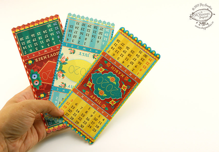 Mini Sewing Machine Desk Calendar 2025 DIY Paper Craft Kit