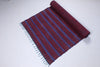 Shramdaan Maroon and Black Shaded Yoga Mat with Blue Stripes