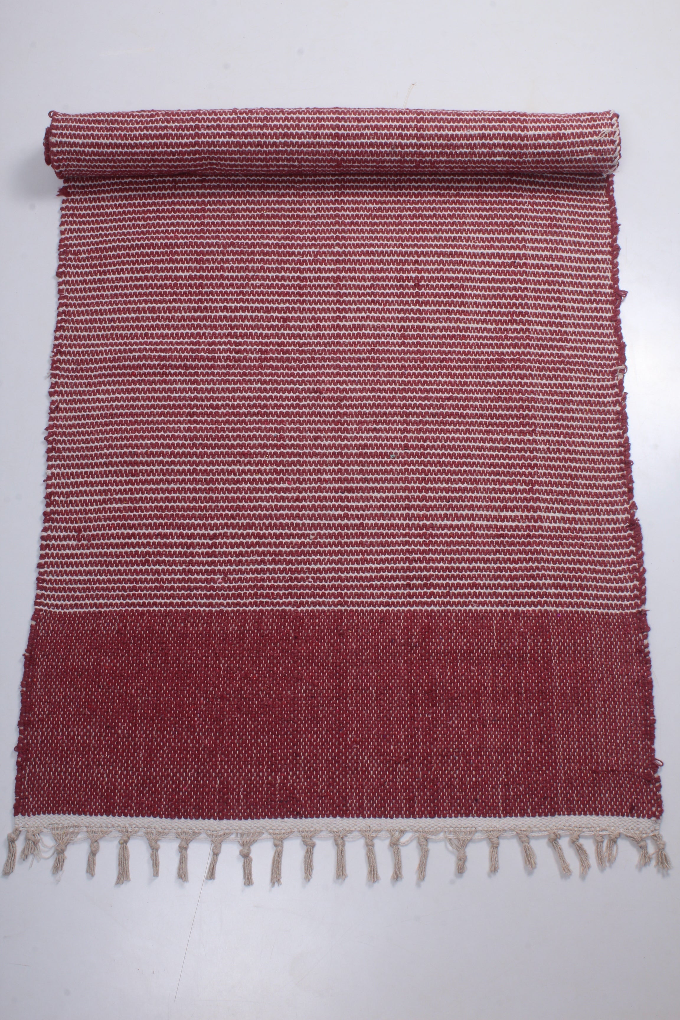 Shramdaan Violet Yoga Mate with White Stripes