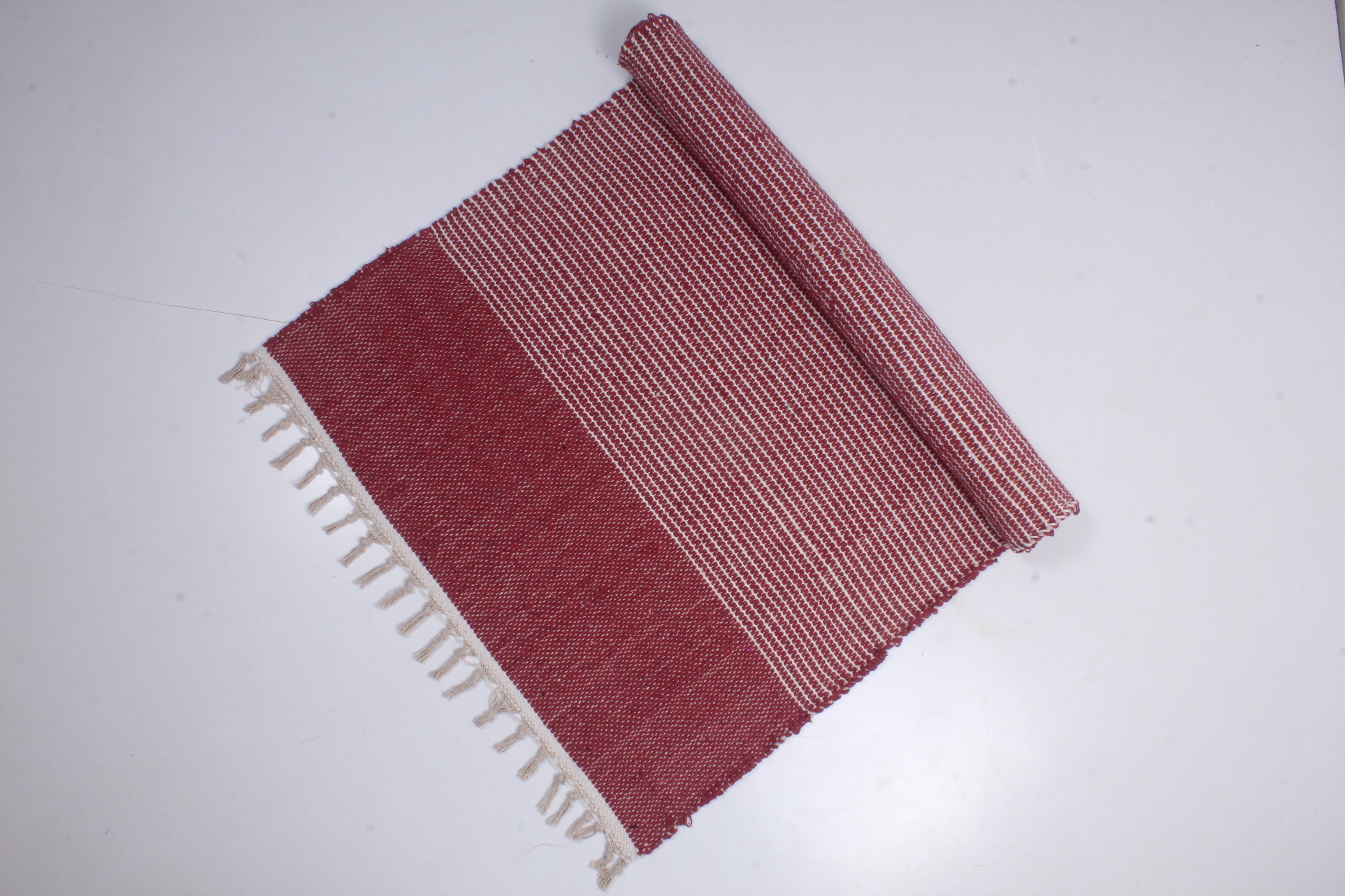 Shramdaan Violet Yoga Mate with White Stripes
