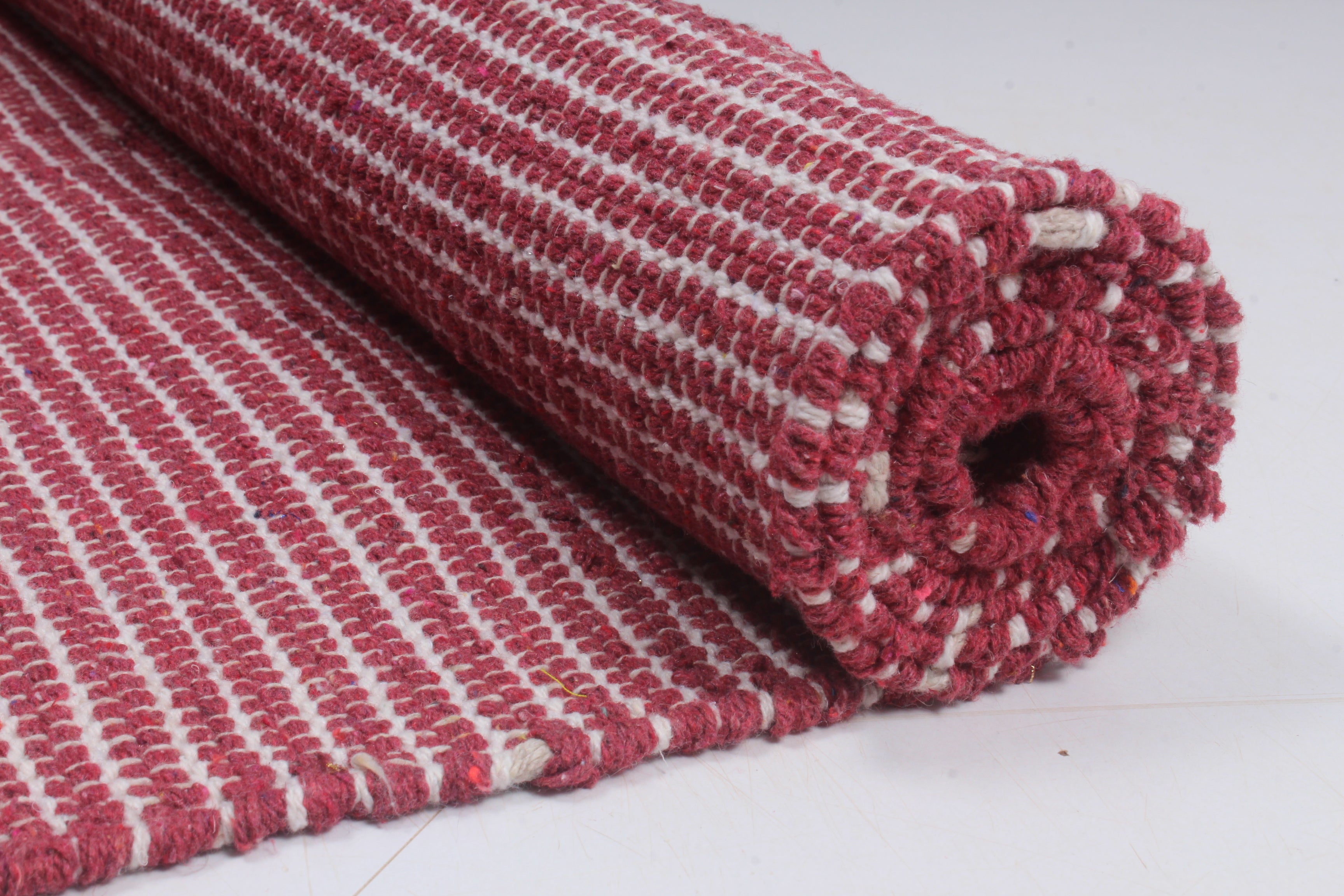 Shramdaan Violet Yoga Mate with White Stripes